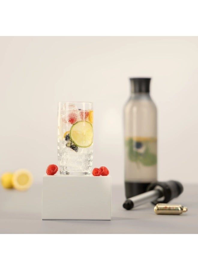 آي إس آي صانعة المشروبات الغازية تويست آند سباركل فيرتوسو - ماكينة صودا منزلية مع زجاجة سعة 950 مل، محمولة، خالية من مادة BPA - Image 3